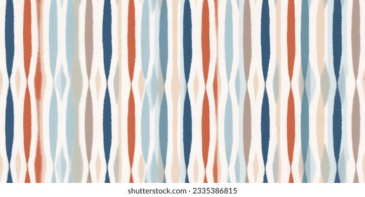 Ethnic Ikat tropical seamless pattern pastel tone. Abstract traditional folk antique graphic fabric line.  tribal embroidery stitch ikat repeat pattern 