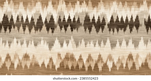 Ethnic Ikat tropical seamless pattern pastel tone. Abstract traditional folk antique graphic fabric line.Tribal embroidery stitch ikat repeat pattern.