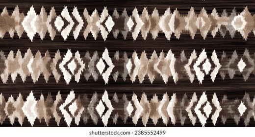 Ethnic Ikat tropical seamless pattern pastel tone. Abstract traditional folk antique graphic fabric line.Tribal embroidery stitch ikat repeat pattern.