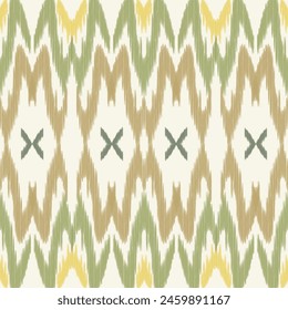 Étnico Ikat tropical sin patrón de tono pastel. Abstractas línea de tela gráfica antigua tradicional folk. patrón étnico oriental geométrico tradicional. diseño para textura, tela, ropa, alfombra.