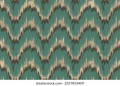 Ethnic Ikat tropical seamless pattern pastel tone. Abstract traditional folk antique graphic fabric line. tribal embroidery stitch ikat repeat pattern.