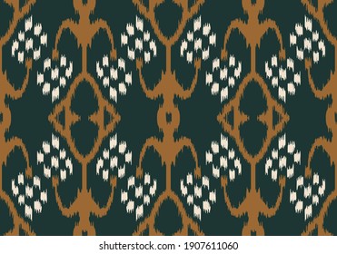 Ethnic ikat vector chevron pattern background Traditional pattern on the fabric in Indonesia and other Asian countries