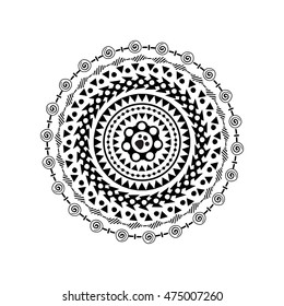 Ethnic illustration, tribal, American Indians traditional symbol. Isolated.