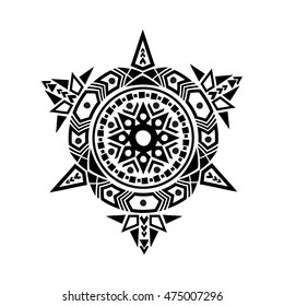 Ethnic illustration, tribal, American Indians traditional symbol. Isolated.