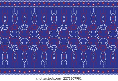 Ethnic India Bhandhani seamless pattern. Traditional Ethnic India Bandhani pattern damask ornament, Indian motif, floral element for tile pattern, bandhani saree, background, sarong, fabric embroidery