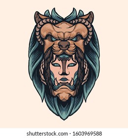 Ethnic indian head vector illustration