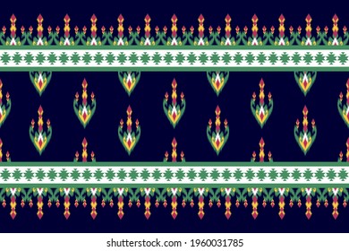 Ethnic Indian ikat pattern seamless. Geometric, native, tribal, boho, Aztec, fabric, carpet, mandala, African,American chevron textile wallpaper. Design for texture cotton silk. Vector illustrations.