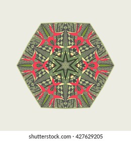 Ethnic Indian Magic Symbol Mandala ECO