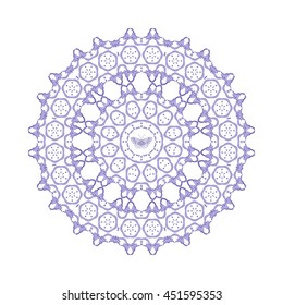Ethnic Indian Magic Symbol Mandala. Floral Design coloring.