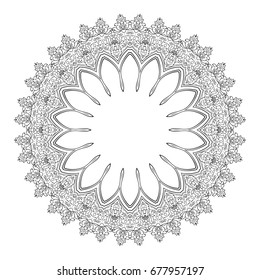  Ethnic Indian Magic Symbol Mandala. Mandala Design Tattoo.