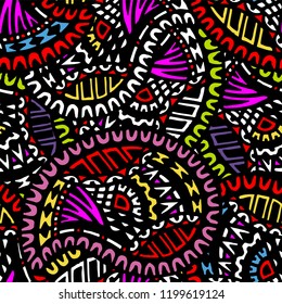 Ethnic Indian paisley seamless pattern. Orient traditional background. Vector illustration.