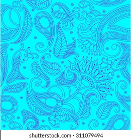 Ethnic Indian paisley seamless pattern