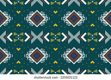 Ethnic Indian prints and patterns. It is a pattern created by combining geometric shapes. Create beautiful fabric patterns. Design for print. Using in the fashion industry.