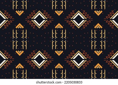 Ethnic Indian prints and patterns. traditional pattern design It is a pattern created by combining geometric shapes. Create beautiful fabric patterns. Design for print. Using in the fashion industry.