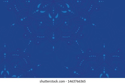 Ethnic Indian Round Floral Ornamental Henna Mandala Background Design Template