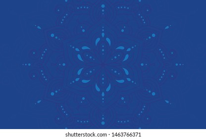 Ethnic Indian Round Floral Ornamental Henna Mandala Background Design Template