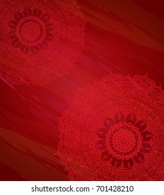 Ethnic Indian Round Ornamental Henna Mandala Background Design Template
