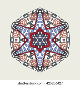 Ethnic Indian Symbol Magic Mandala