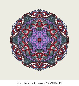 Ethnic Indian Symbol Magic Mandala