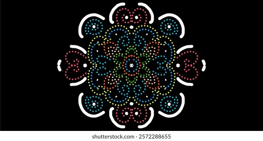 Ethnic Indonesian Pattern Vector Illustration, Traditional Ornamental Design with Symmetrical Floral and Abstract Motifs in Earthy Tones, Textile, Packaging, and Digital Art