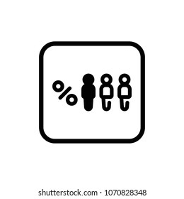 Ethnic infographic outline vector icon.