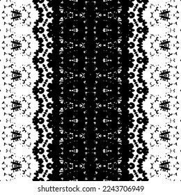 Ethnic Ink Doodle Vector. Black Color Tribal Geo Batik. Doodle Native Art Pattern. Black Colour Dark Scribble Textile. Simple Indian Pattern. Abstract Wavy Art Batik. Abstract Ink Native Design