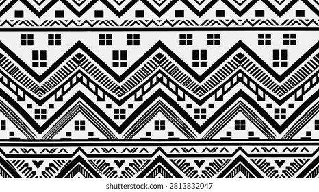 Ethnic inspired geometric pattern for textile prints and ethnic decor.