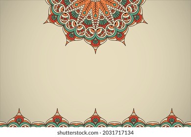 ethnic islamic background with mandala