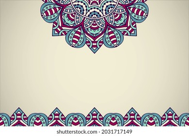 ethnic islamic background with mandala