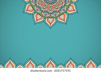 ethnic islamic background with mandala