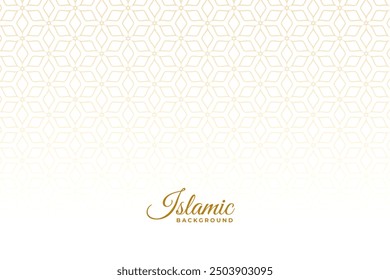 ethnic islamic festive invitation background with golden touch vector