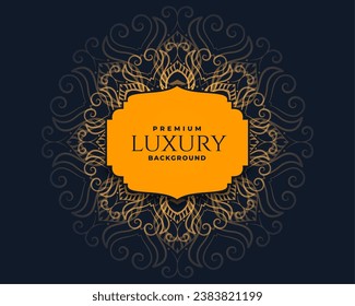 ethnic islamic mandala motif pattern backdrop for invitation card design vector