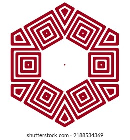 Ethnic isolated trendy greek pattern, logo, monogram, mandala. Geometric element for ornament. Template for design, creativity, wallpaper, textile, coloring.