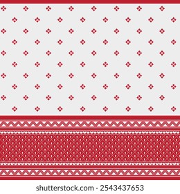 Ethnic Jamdani saree border pattern design. Bangladesh and Indian original Traditional saree design patterns. Folk seamless fabric vector pattern design.