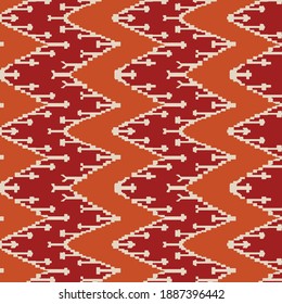 Ethnic killim pattern traditional folk geometric ornament print.