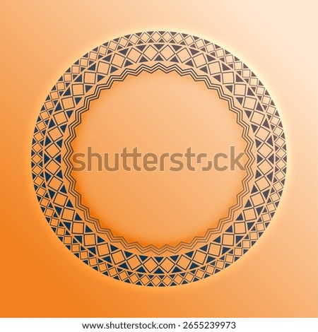 ethnic lacy frame background for classic border and pattern design vector
