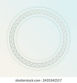 ethnic lacy frame design with image or text space vector 