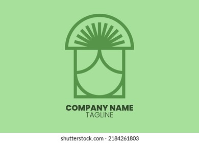 ethnic lady with square shape. This logo can be used for various needs and businesses.