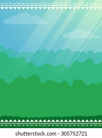 Ethnic landscape background design