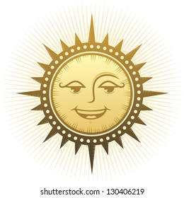 Ethnic laughing sun