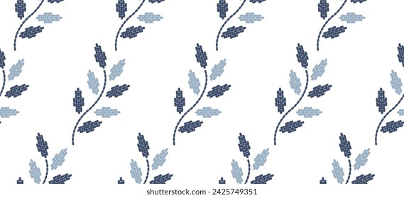 Ethnic leaf background art. Seamless pattern in tribal, folk embroidery, and Mexican style. Aztec geometric art ornament print.Design for carpet, wallpaper, clothing, wrapping, fabric, cover