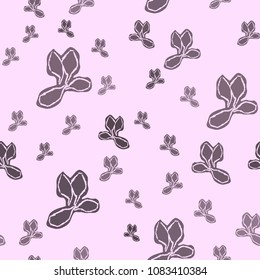 ethnic leaves on a lightly soft background for a fabric or wallpaper