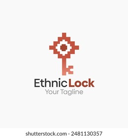 Ethnic Lock Logo Vector Template Design. Good for Business, Start up, Agency, and Organization