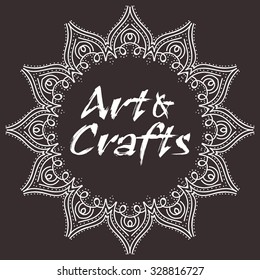 Ethnic logotype decorative element. Hand drawn elegant lineart logo design element. vector illustration. Islam, Arabic, Indian, ottoman motifs.