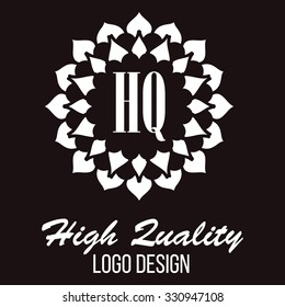 Ethnic logotype decorative element. Hand drawn elegant lineart logo design element. vector illustration. Islam, Arabic, Indian, ottoman motifs.