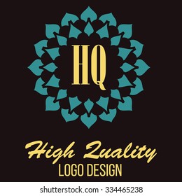 Ethnic logotype decorative element. Hand drawn elegant line art logo design element. vector illustration. Islam, Arabic, Indian, ottoman motifs.