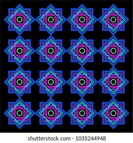 Ethnic Mandala abstract pattern. Vintage decorative elements. Geometric oriental pattern, Islam, Arabic, Indian motifs