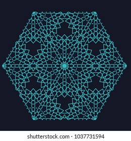 Ethnic Mandala abstract pattern. Vintage decorative elements. Geometric oriental pattern, Islam, Arabic, Indian motifs