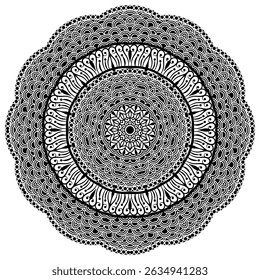 Ethnic mandala with colorful tribal ornament. Mandala pattern in applied Thai style. Ethnic mandala art with luxury circle frame. 