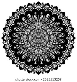 Ethnic mandala with colorful tribal ornament. Mandala pattern in applied Thai style. Ethnic mandala art with luxury circle frame. 